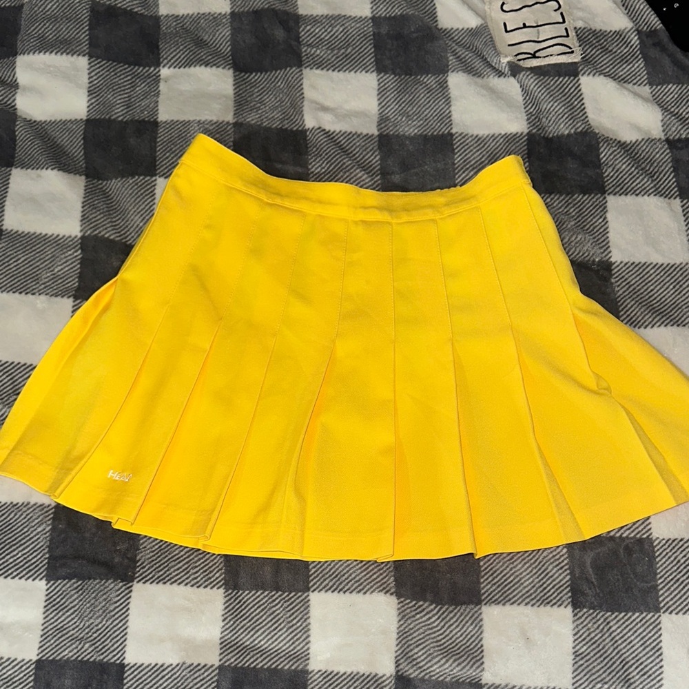 Head Women's Pleated Mini Skirts in Red, Yellow & Blue - Picture 4 of 5